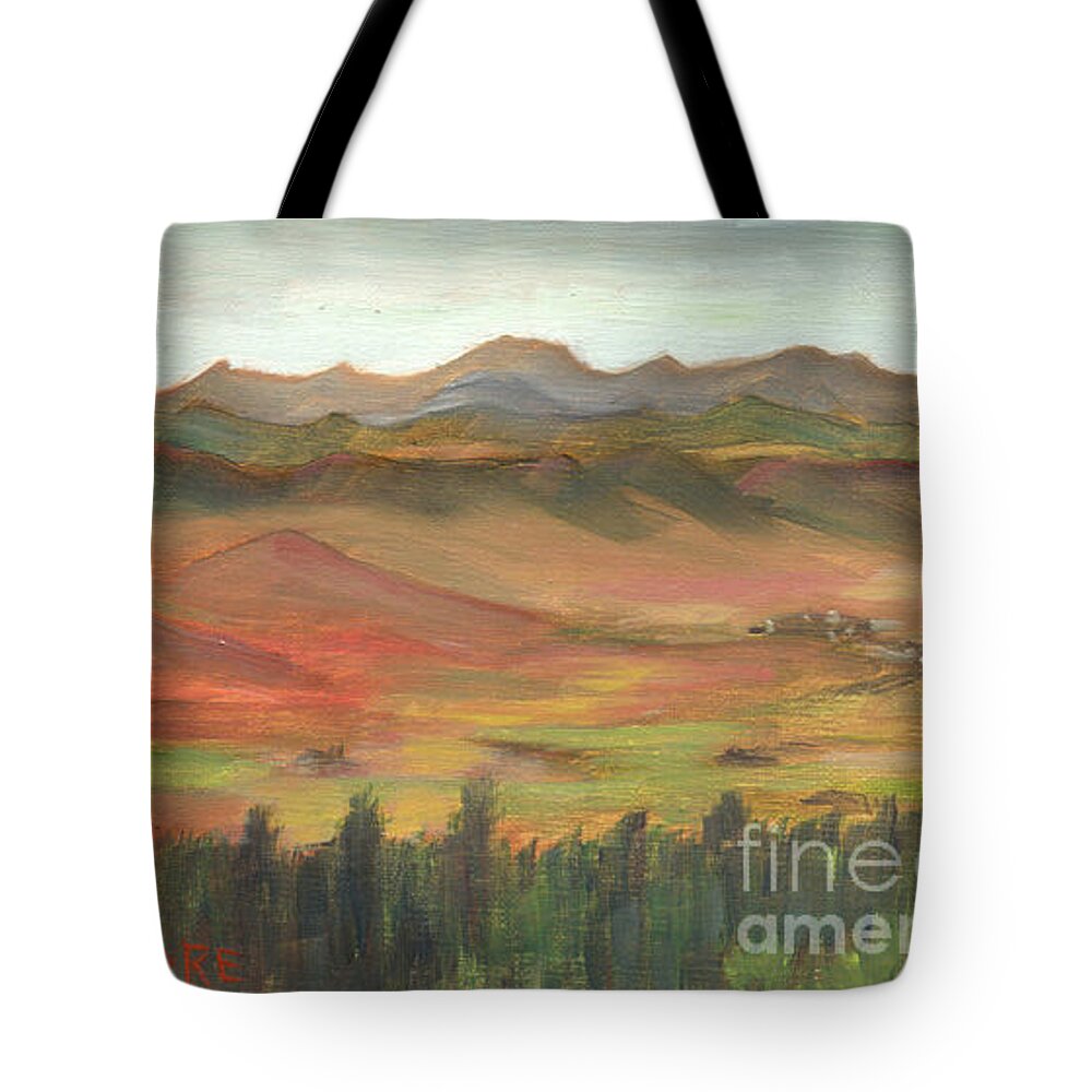 Colorado Tote Bag featuring the painting Westcliffe Valley I by Lilibeth Andre