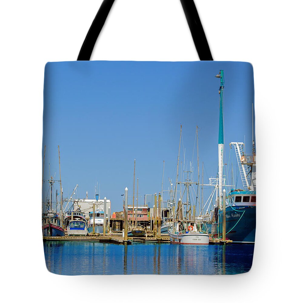 Westport Docks Tote Bag featuring the photograph Westport Docks Color by Tikvah's Hope