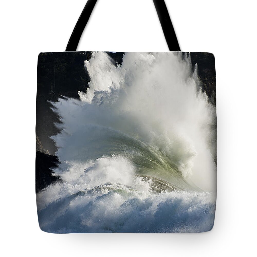 Cape Disappointment Tote Bag featuring the photograph Wham by Robert Potts