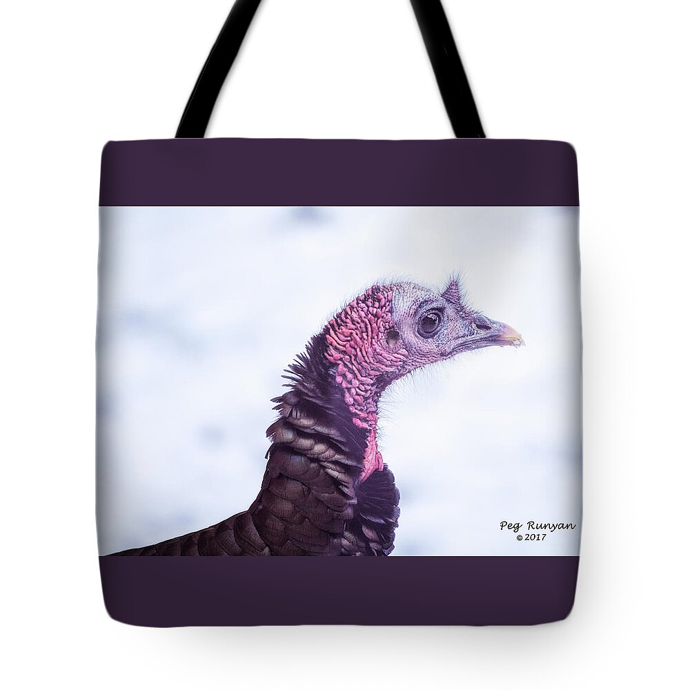 Turkey Tote Bag featuring the photograph What a Face by Peg Runyan
