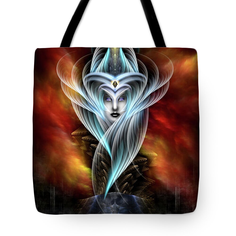 What Dreams Are Made Of Tote Bag featuring the digital art What Dreams Are Made Of Fractal Fantasy Art by Rolando Burbon