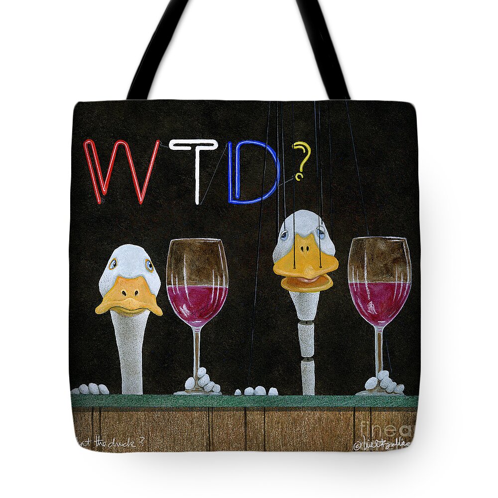 Will Bullas Tote Bag featuring the painting What The Duck? by Will Bullas