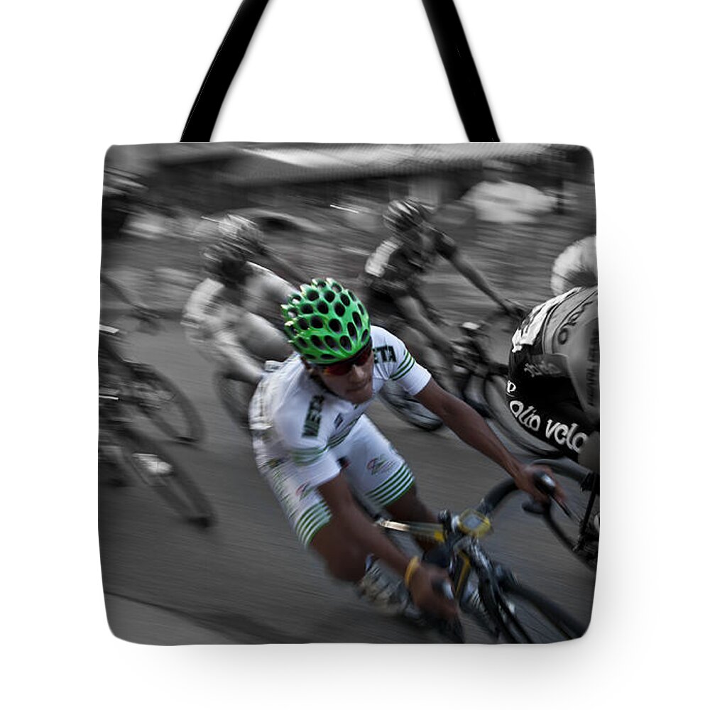 Competition Tote Bag featuring the photograph Wheeling On by Deborah Klubertanz