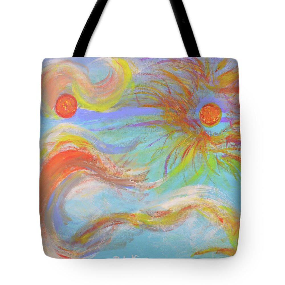 Abstract Tote Bag featuring the painting When A Star Is Born by Robyn King