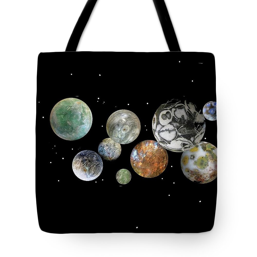 Planets Tote Bag featuring the photograph When Worlds Collide by Tony Murray