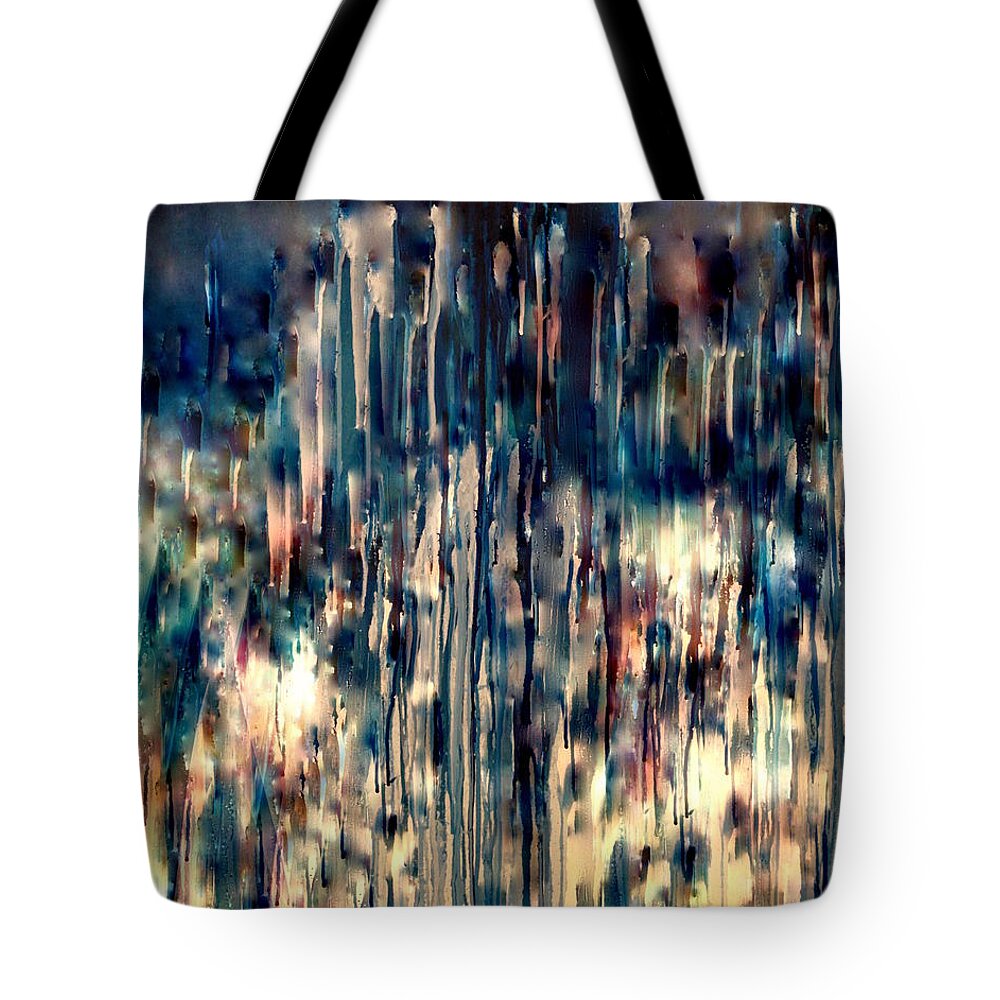 A-fine-art-painting-abstract Tote Bag featuring the painting Where Stars Are Born by Catalina Walker