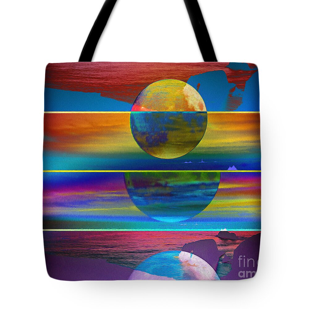 Nag004253 Tote Bag featuring the digital art Where the Land Ends by Edmund Nagele FRPS
