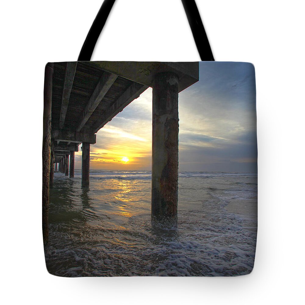 Silhouette Tote Bag featuring the photograph Where the Sand meets the Surf by Robert Och
