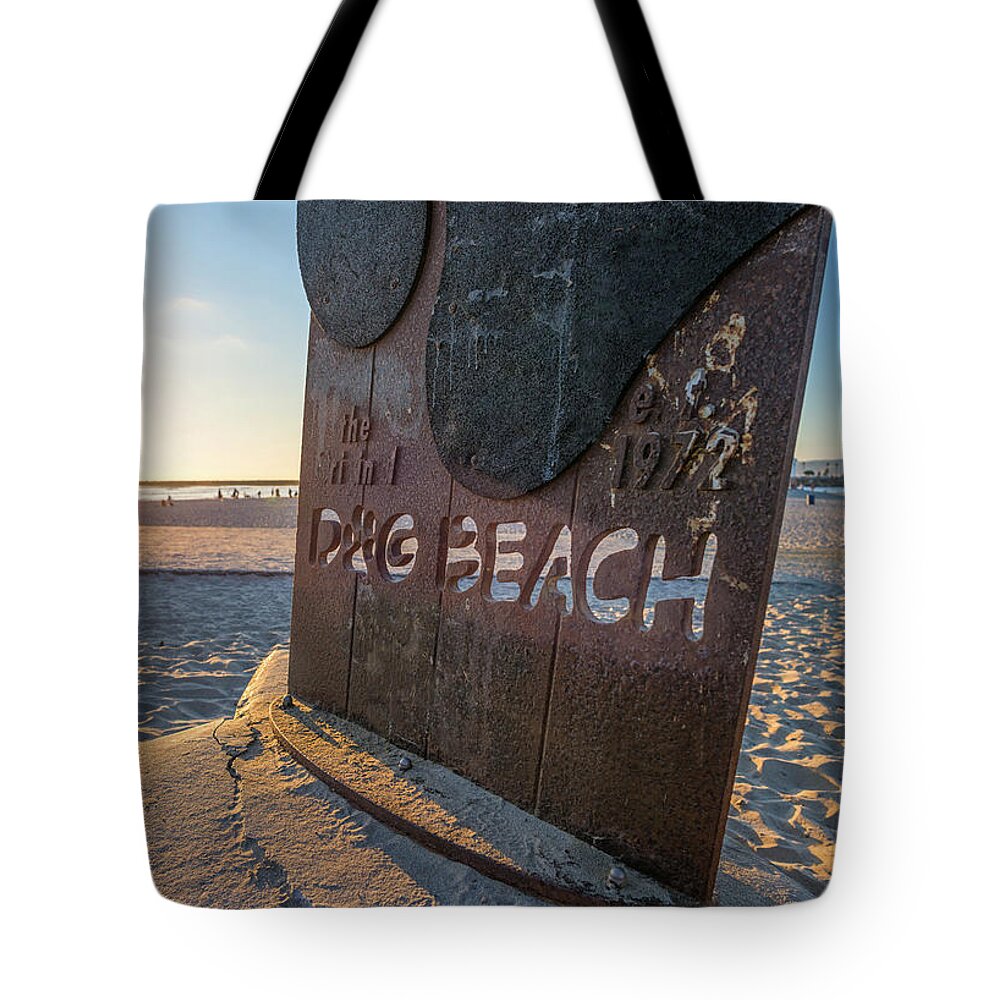 Dog Beach Tote Bag featuring the photograph Where's Your Pooch Dog Beach San Diego by Joseph S Giacalone