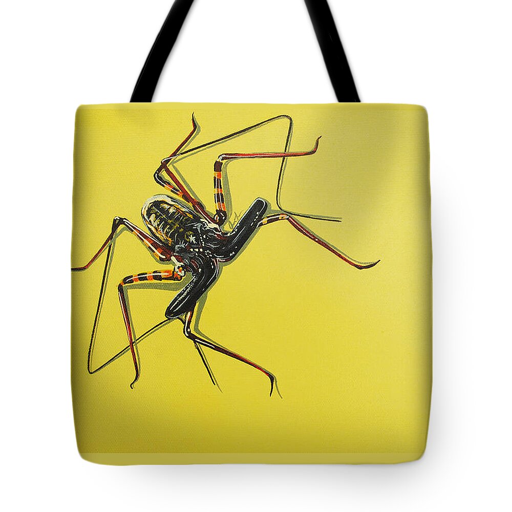 Spider Tote Bag featuring the painting Whip Scorpion by Jude Labuszewski