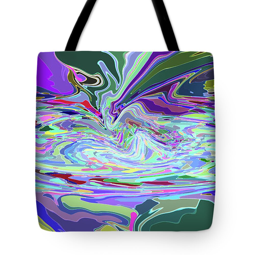 Abstract Tote Bag featuring the digital art Whirlpool by Gina Harrison