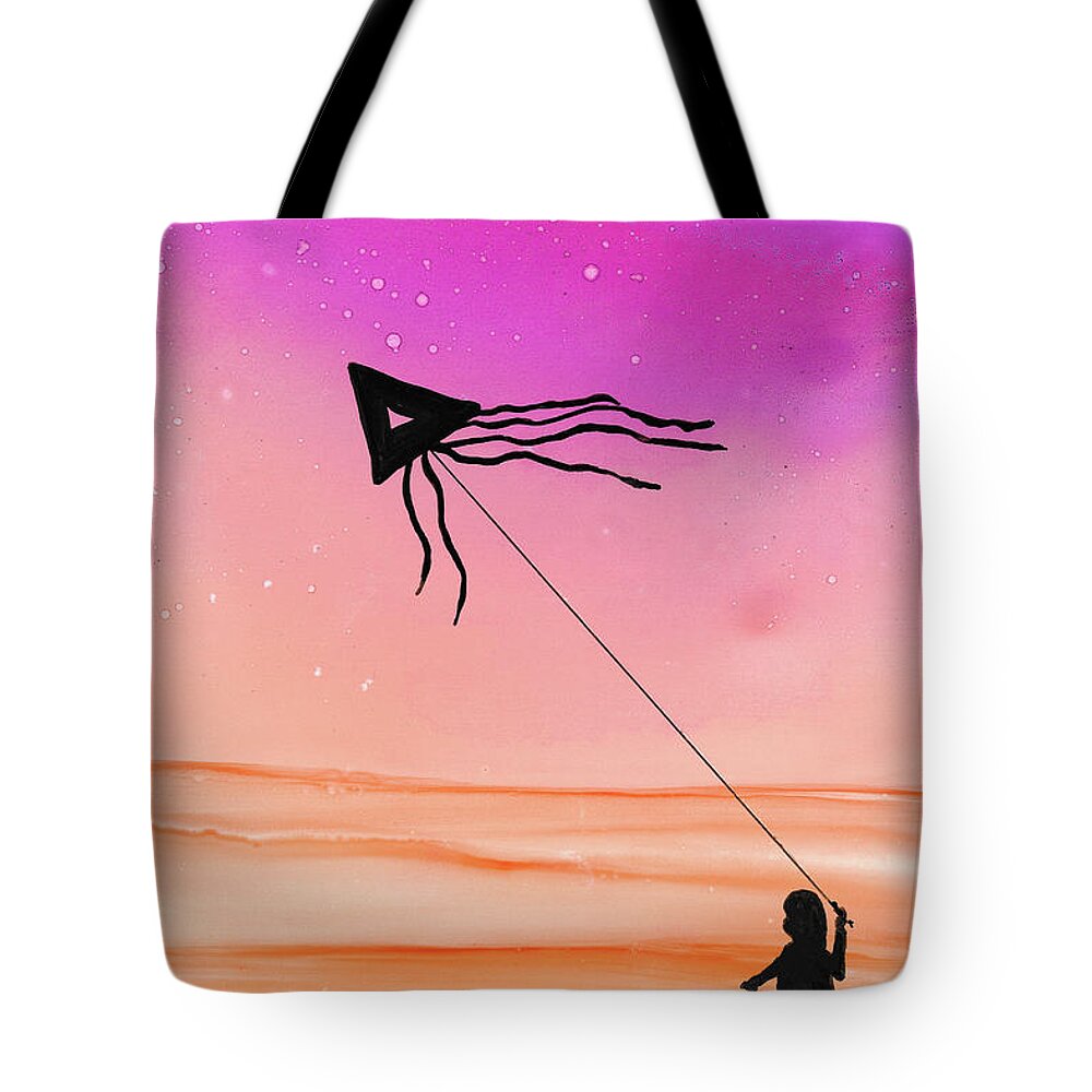 Bright Tote Bag featuring the painting Whisper in the Wind by Eli Tynan