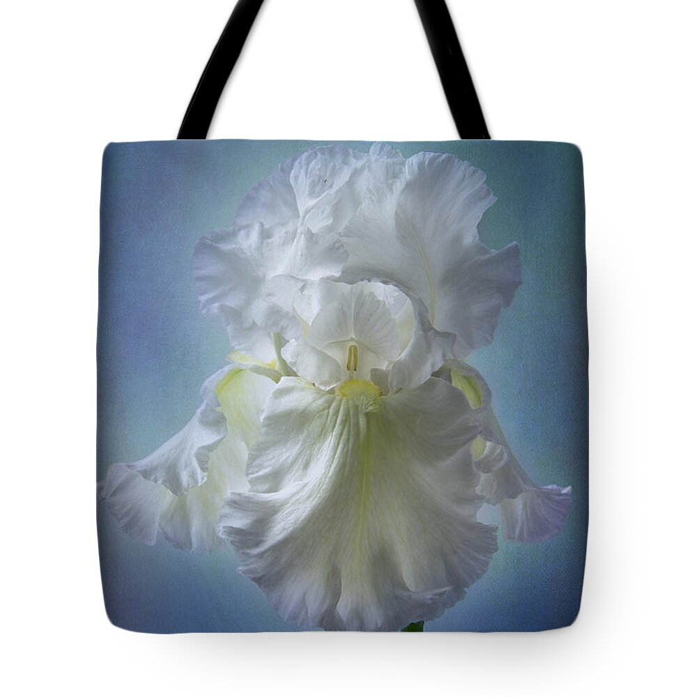 White Iris Tote Bag featuring the photograph White Bianca by Marina Kojukhova