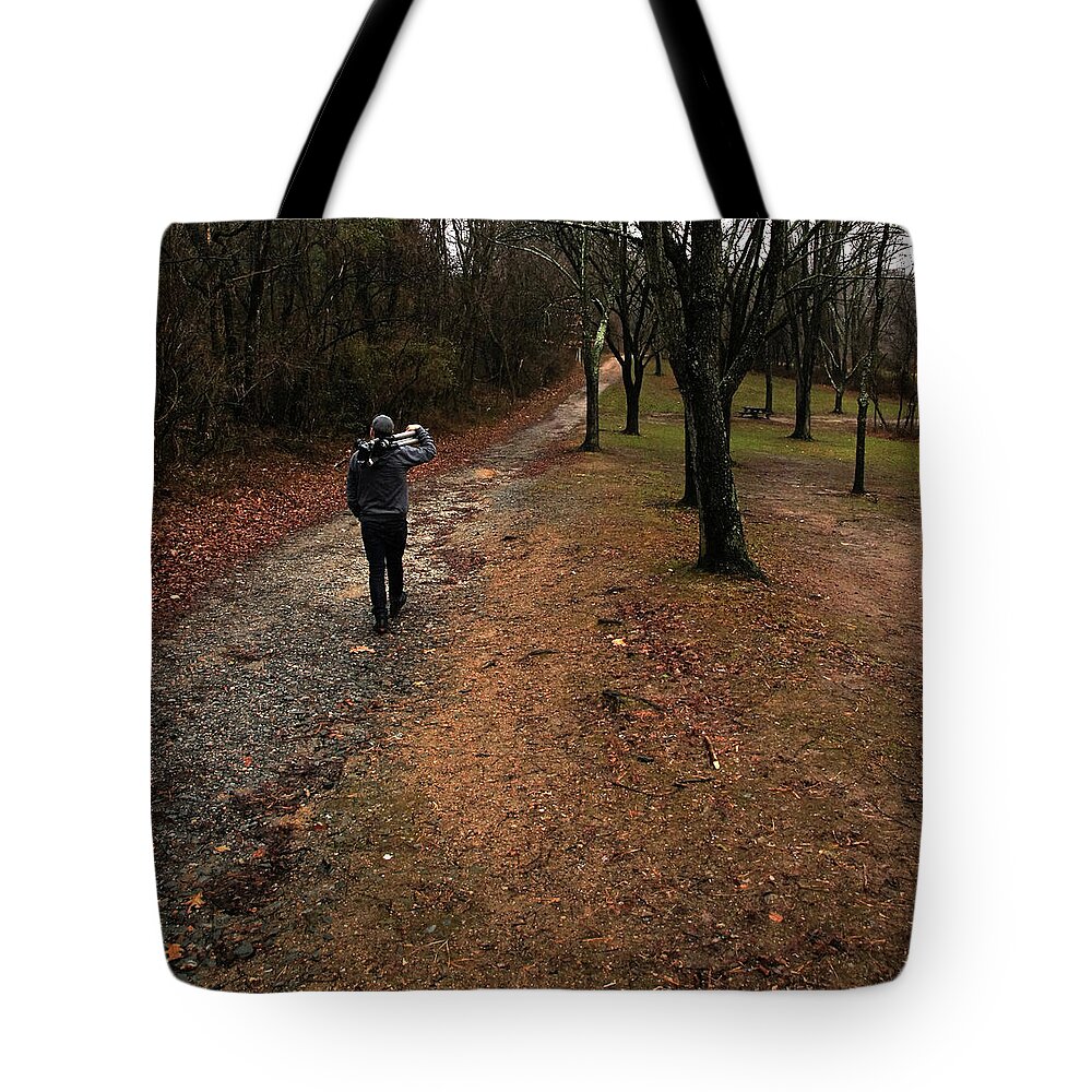 White Tote Bag featuring the photograph White Clay Creek State Park, Newark #05067 by Raymond Magnani