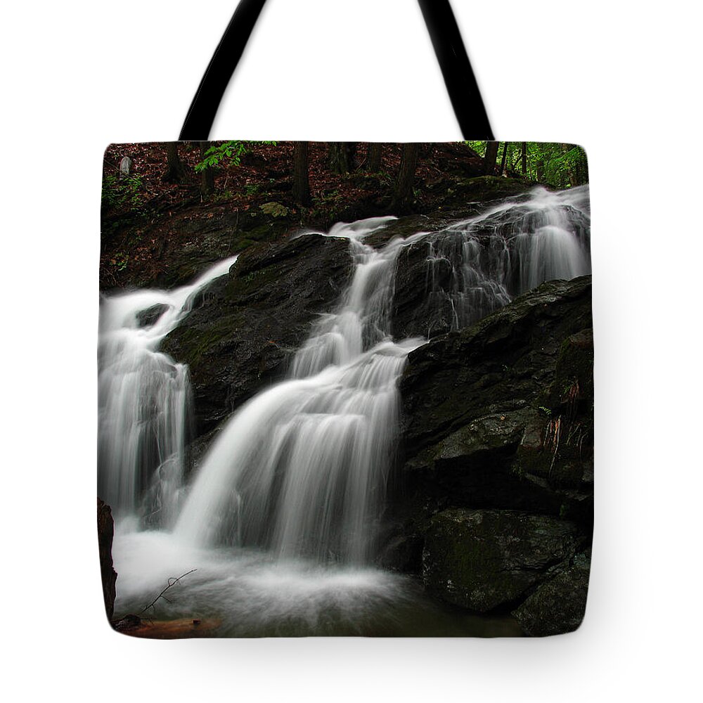 Waterfall Tote Bag featuring the photograph White Mountains Waterfall by Juergen Roth
