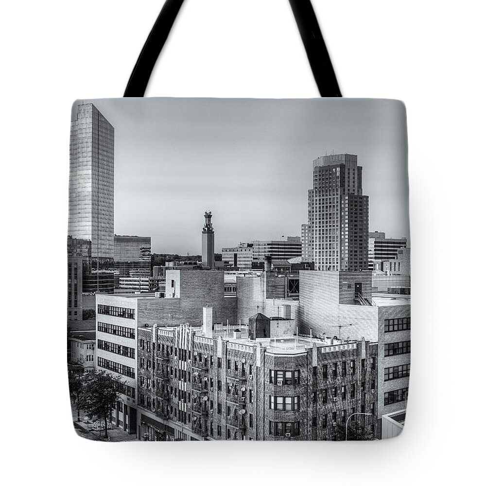 Clarence Holmes Tote Bag featuring the photograph White Plains New York Skyline X by Clarence Holmes