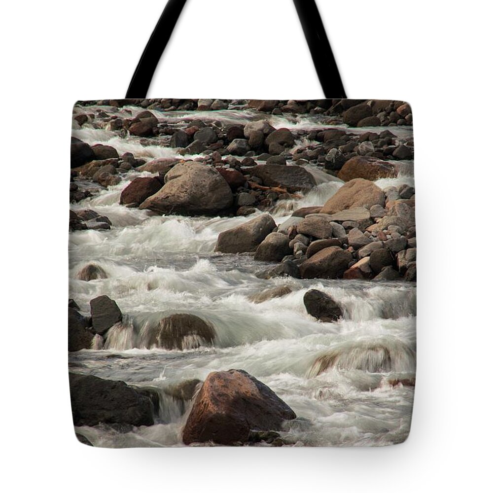 Water Tote Bag featuring the photograph White River Rush - 2 by Hany J
