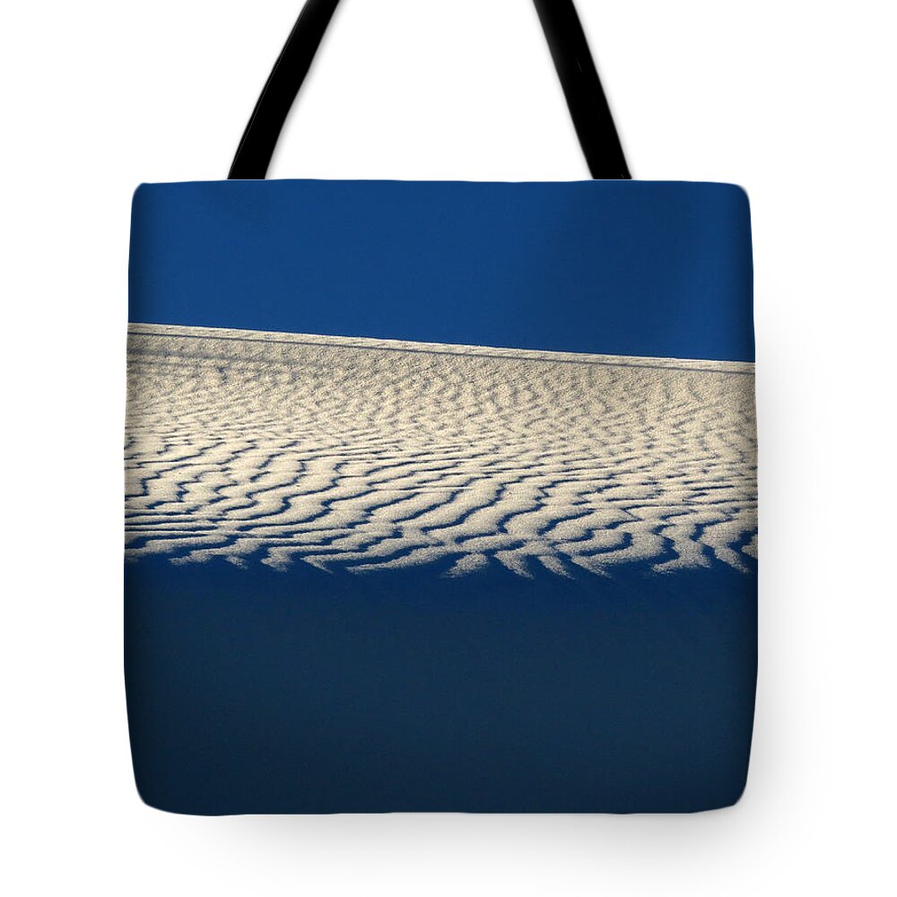 White Sand Tote Bag featuring the photograph White Sands #4 by Cindy McIntyre