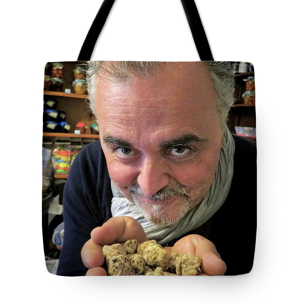 Truffle Tote Bag featuring the photograph White Truffle Gold by Jennie Breeze
