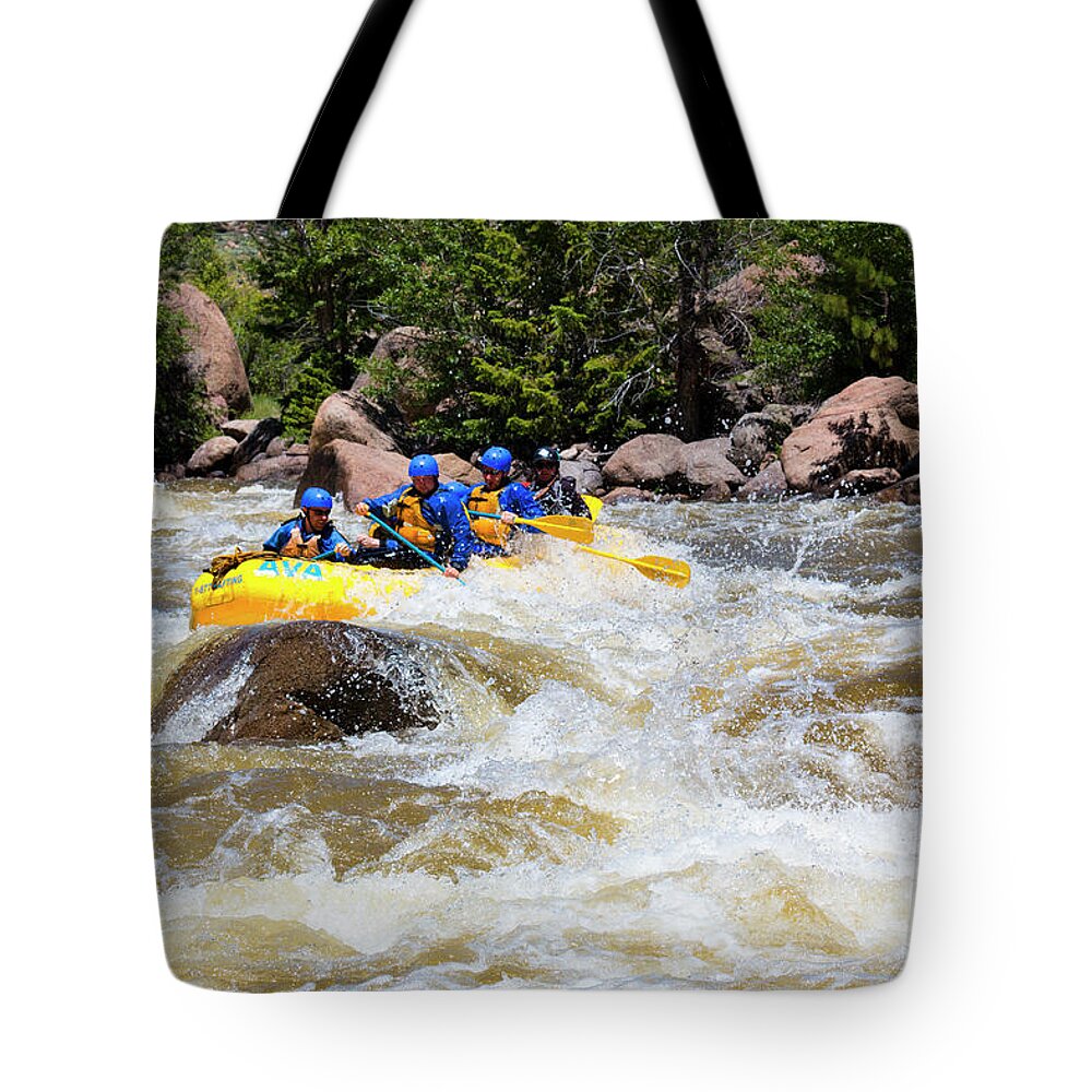 Whitewater Tote Bag featuring the photograph Whitewater Rafting the Arkansas River by Steven Krull