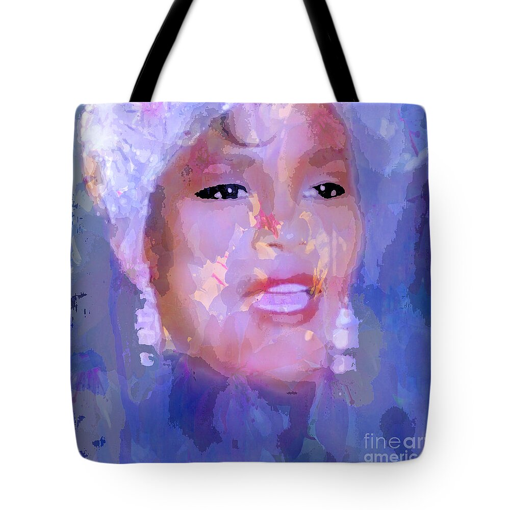Whitney Tote Bag featuring the painting Whitney by Saundra Myles