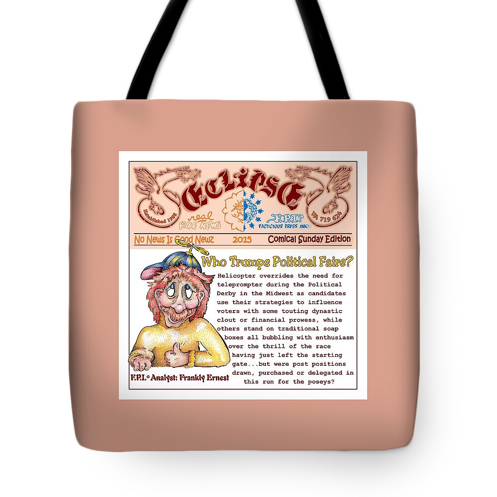 Comics Tote Bag featuring the mixed media Political Fairs by Dawn Sperry