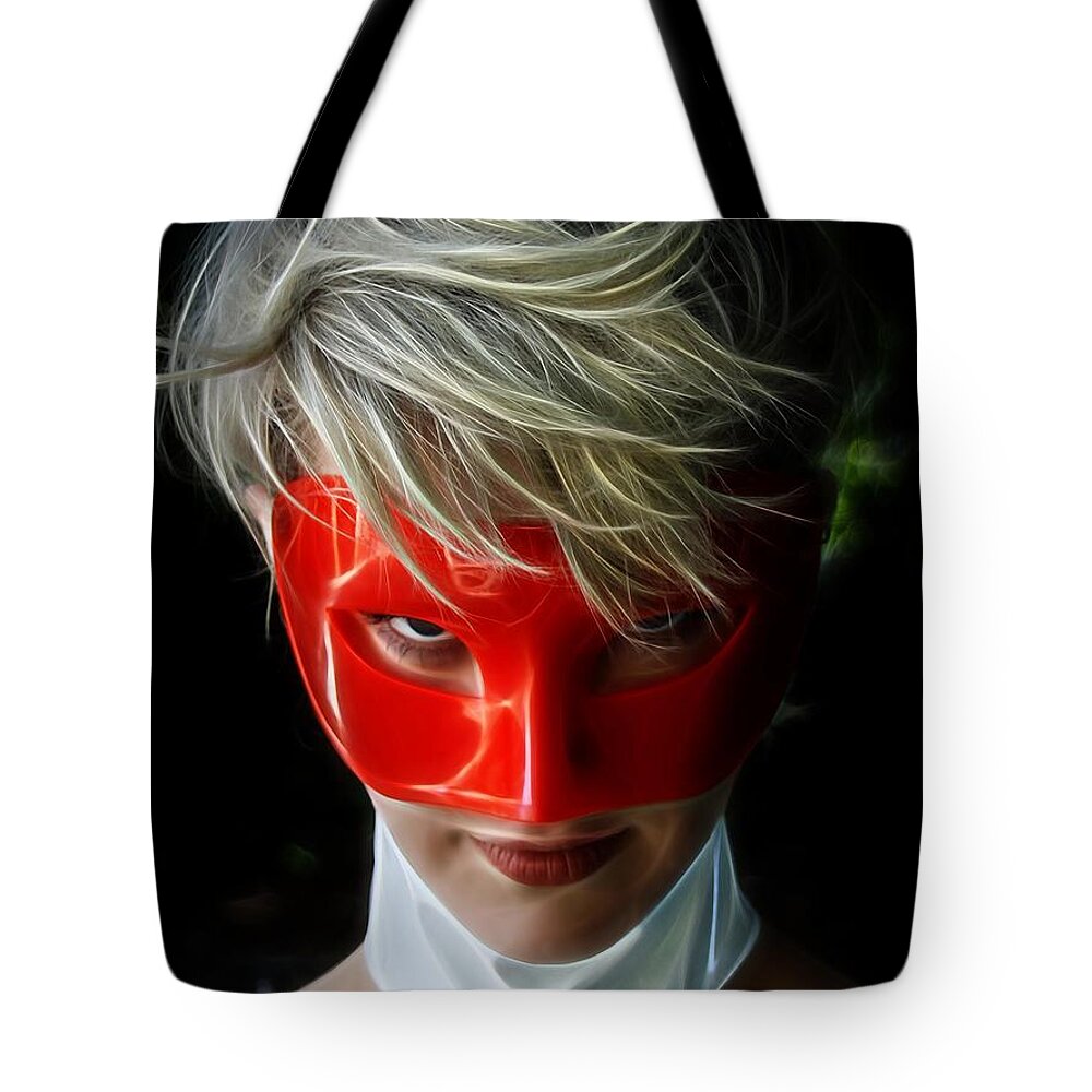Fantasy Tote Bag featuring the painting Wicked Portrait Of A Heroine by Jon Volden