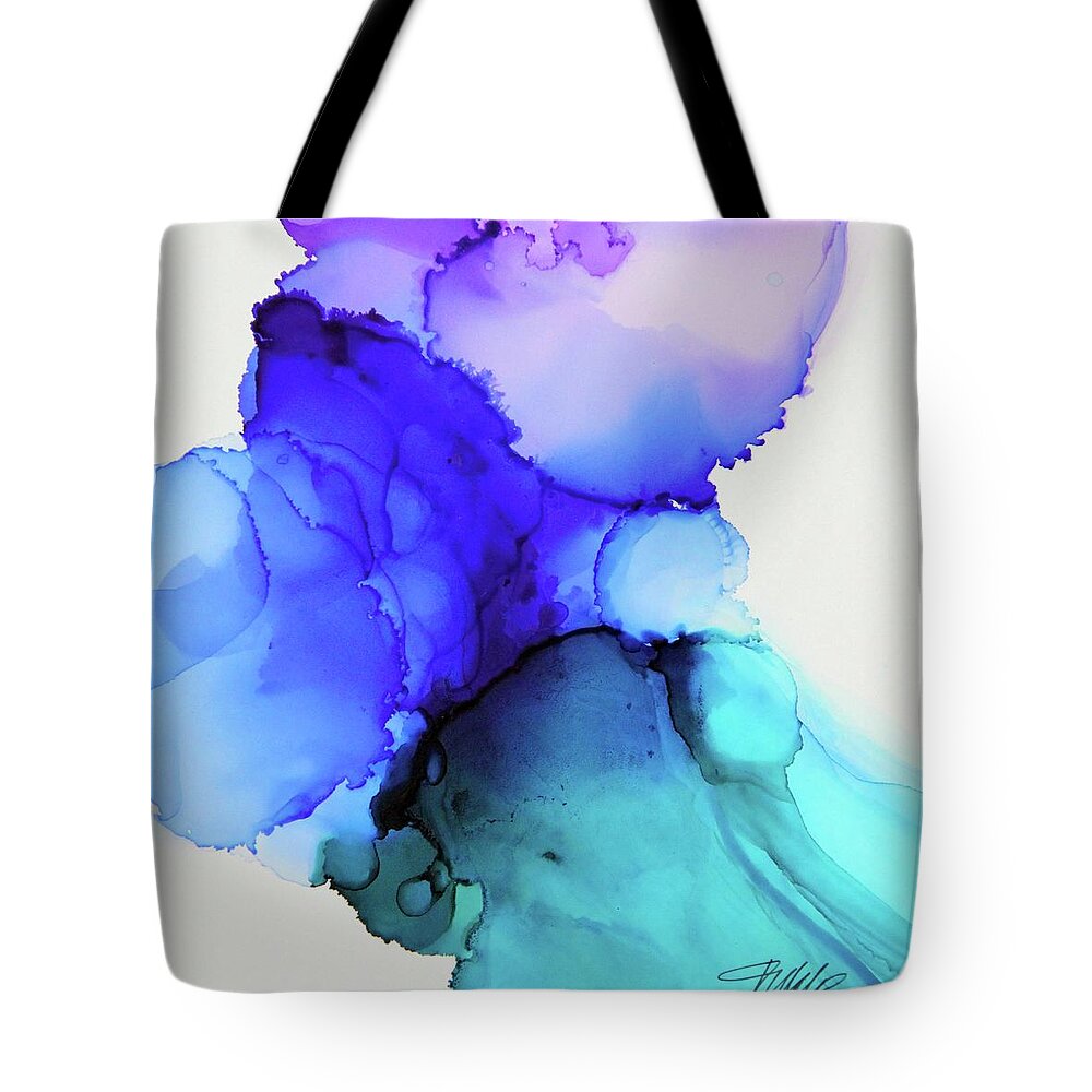 Face Masks Tote Bag featuring the painting Wild Blue Yonder by Tracy Male