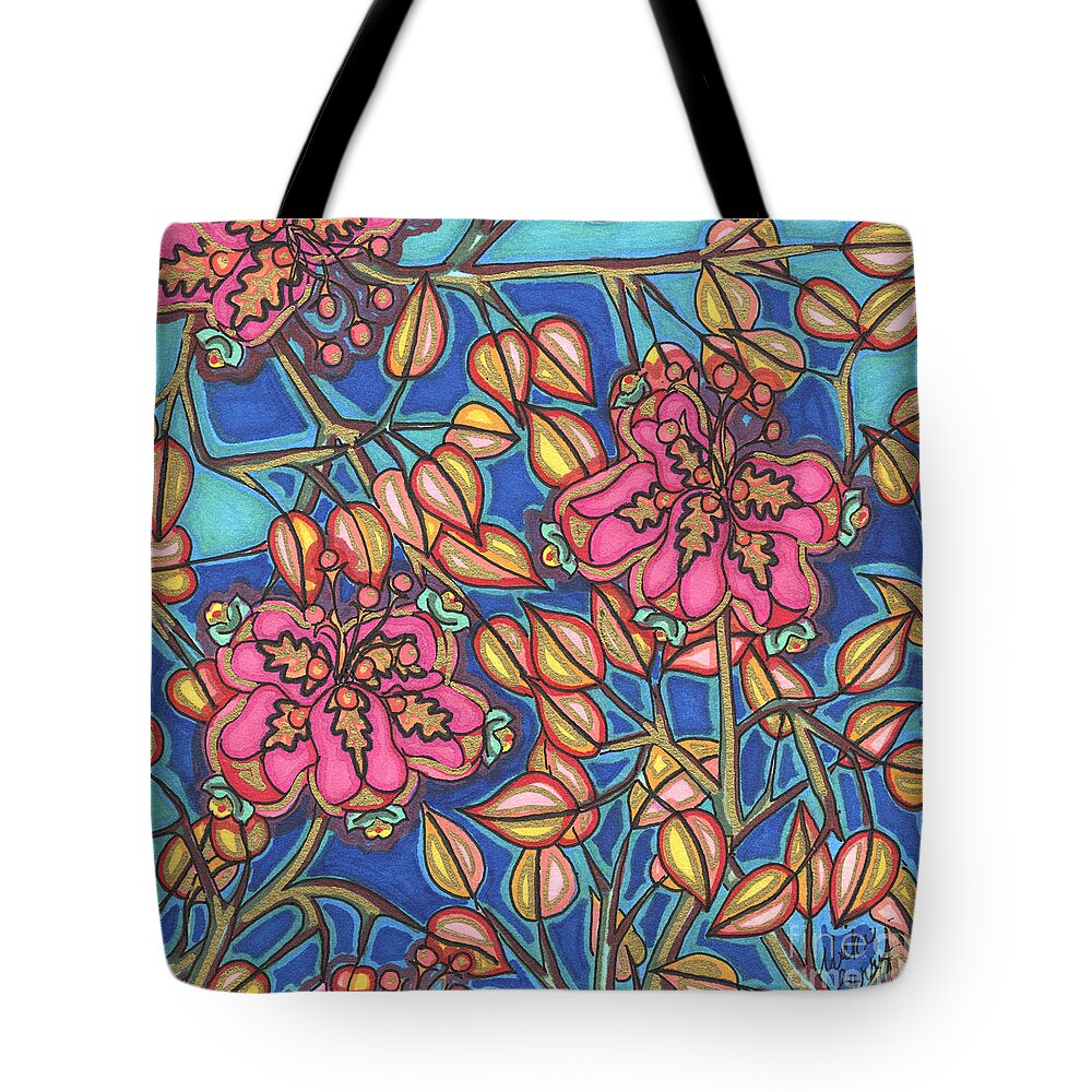 Modern Tote Bag featuring the painting Wild Flowers by Vicki Baun Barry