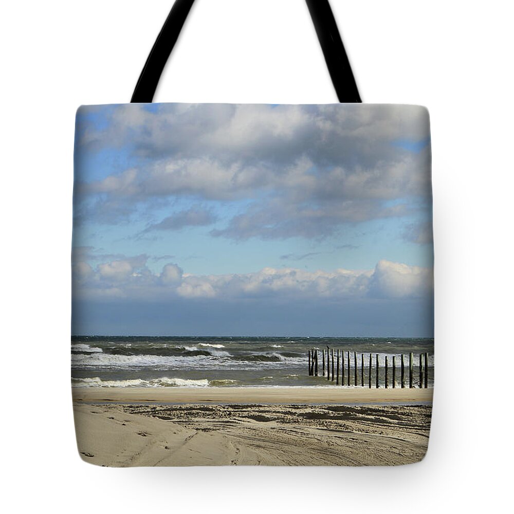 Outer Banks Tote Bag featuring the photograph Wild Horse Beach by Karen Ruhl
