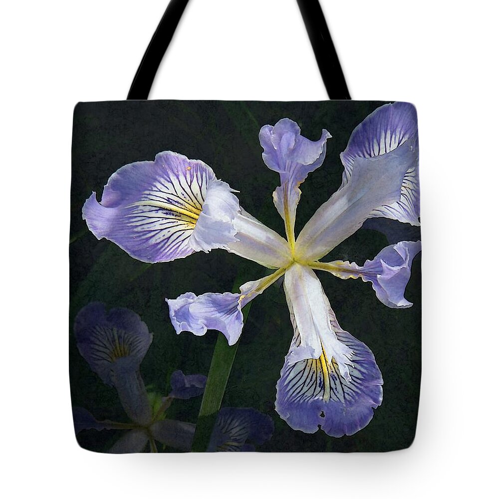 Wild Iris Tote Bag featuring the photograph Wild Iris 2 by I'ina Van Lawick