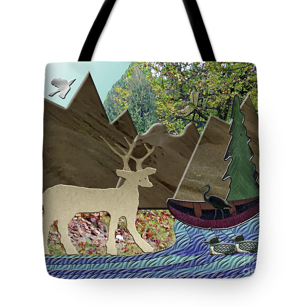 Wild Rural Tote Bag featuring the photograph Wild Rural Animals by Rockin Docks Deluxephotos