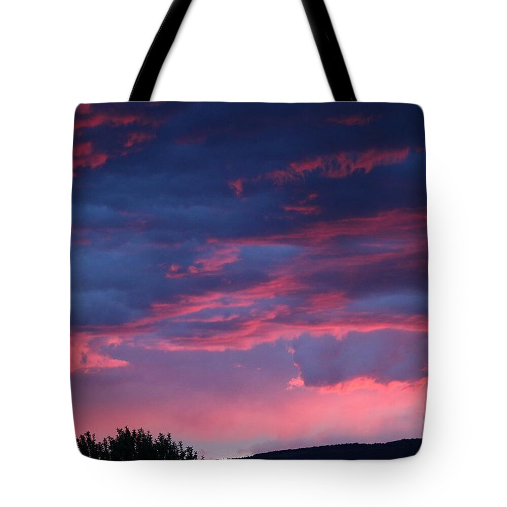  Tote Bag featuring the photograph Wildfire Sunset by Ron Monsour