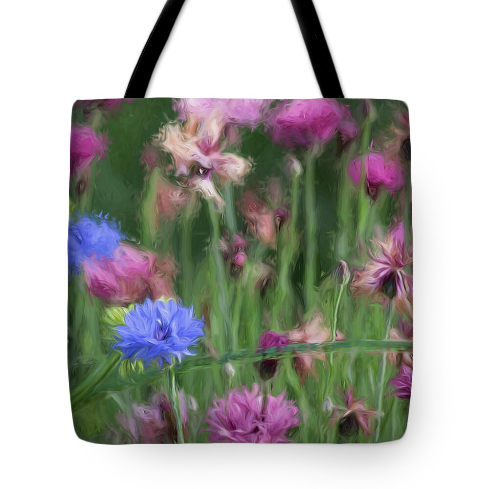 Whimsical Tote Bag featuring the painting Wildflower Art 1 by Bonnie Bruno