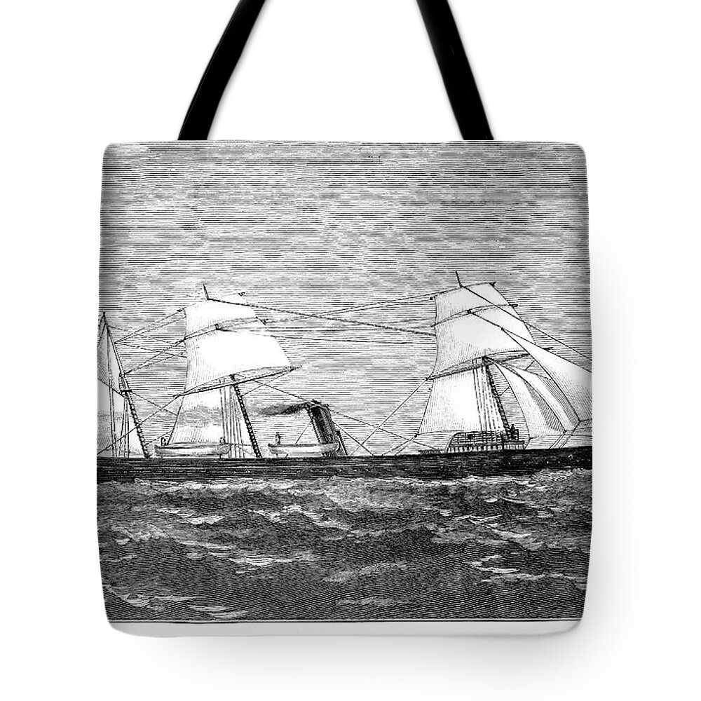 1884 Tote Bag featuring the photograph William Astor: Nourmahal by Granger