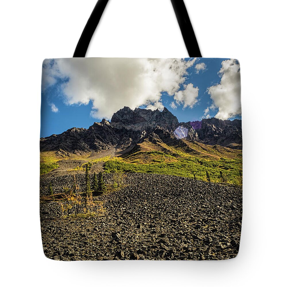 Alaska Tote Bag featuring the photograph Williams Peak by Fred Denner