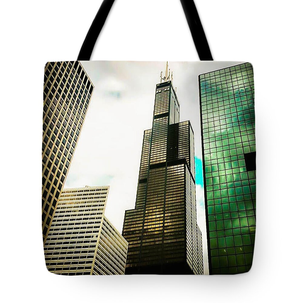 Sear Tower Tote Bag featuring the photograph Willis Tower Chicago by Britten Adams