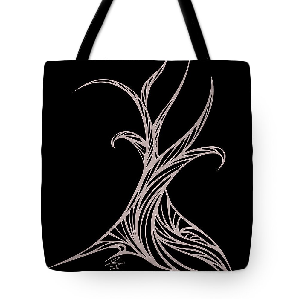  Tote Bag featuring the digital art Willow Curve by JamieLynn Warber