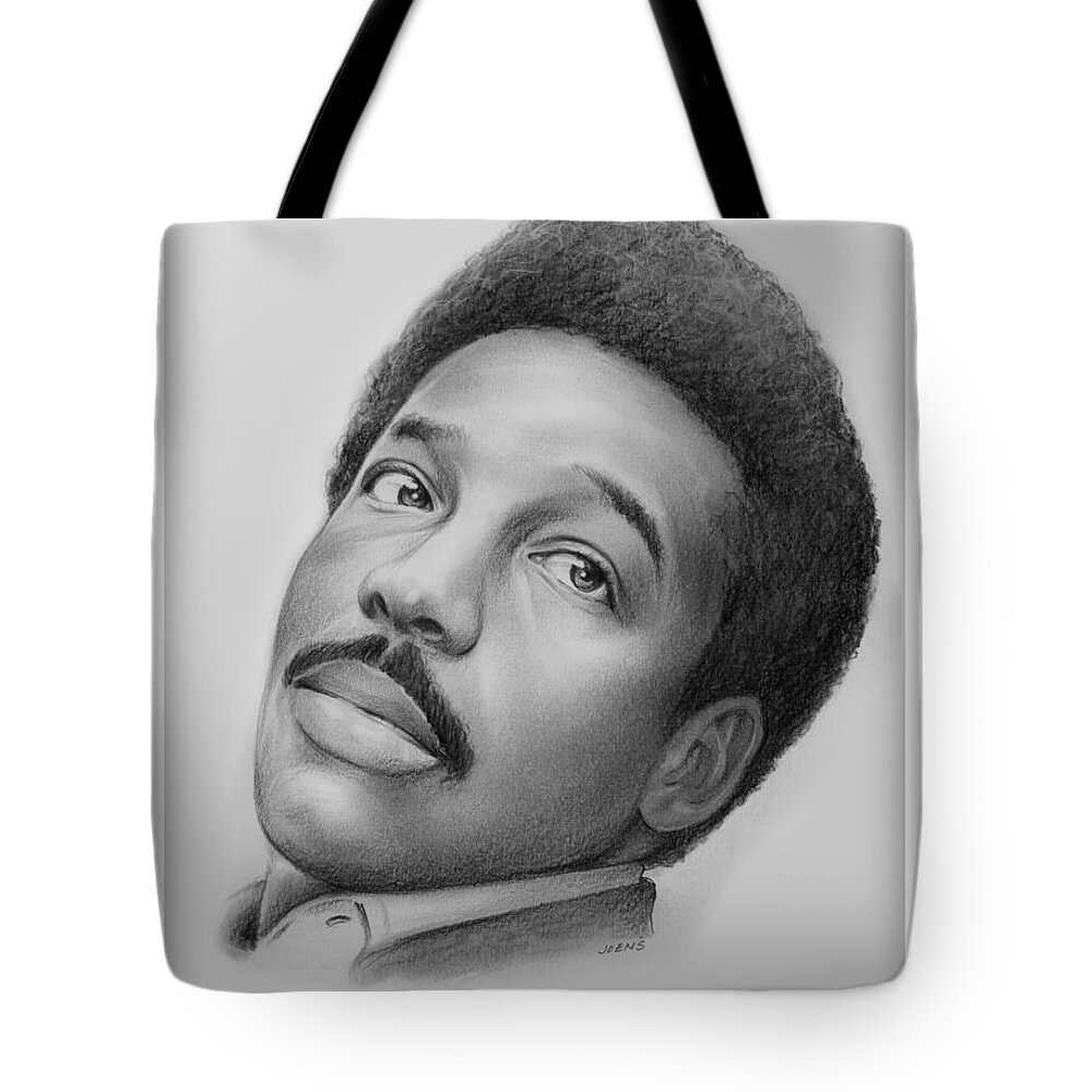 Celebrities Tote Bag featuring the drawing Wilson Pickett by Greg Joens