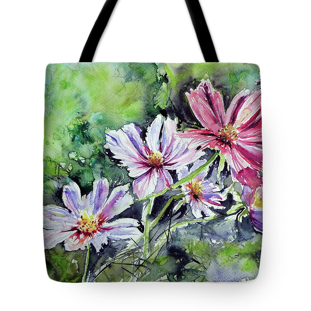 Windflower Tote Bag featuring the painting Windflower by Kovacs Anna Brigitta