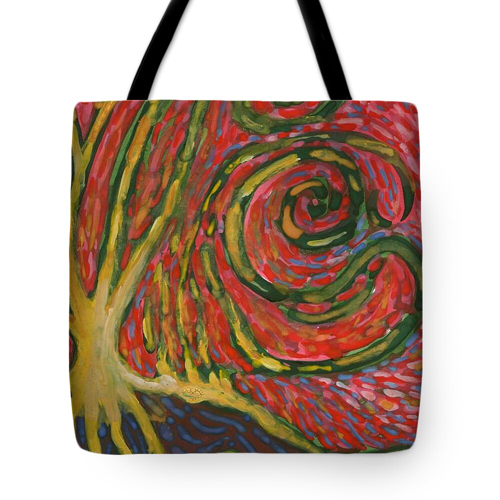 Colour Tote Bag featuring the painting Winding III by Wojtek Kowalski