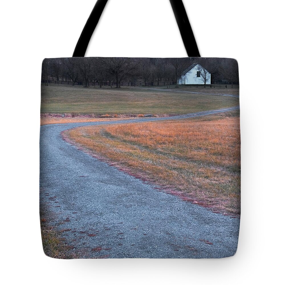 Berryville Virginia Tote Bag featuring the photograph Winding Road by Tom Singleton