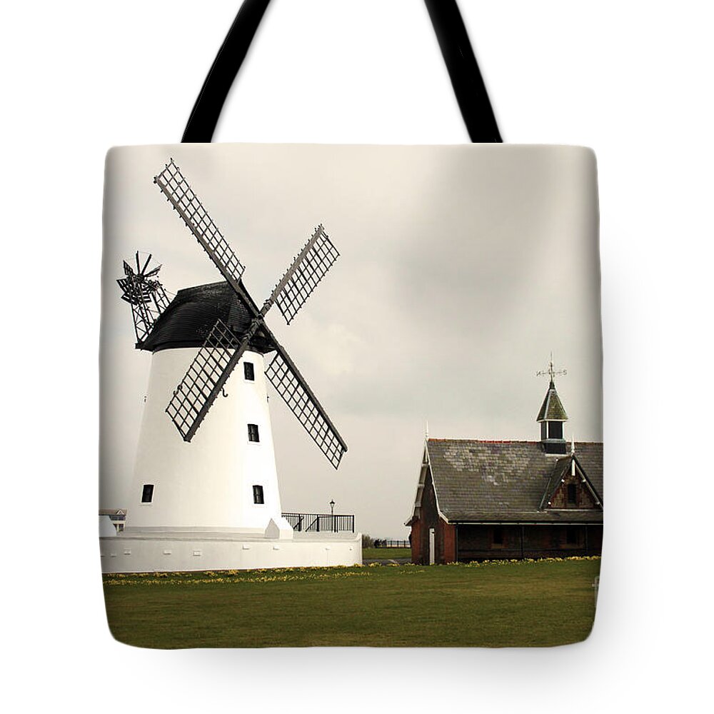 Windmill Tote Bag featuring the photograph Windmill at Lytham St. Annes - England by Doc Braham