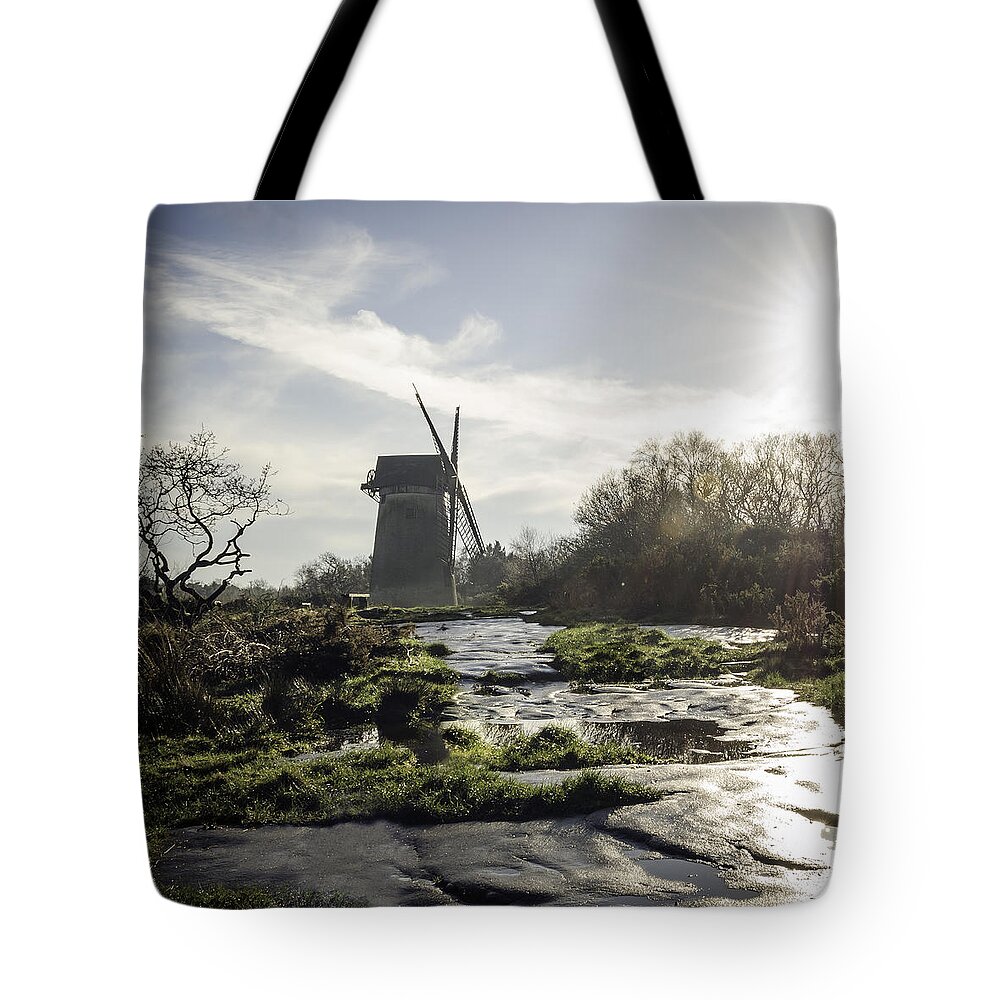 Restored Tote Bag featuring the photograph Windmill by Spikey Mouse Photography