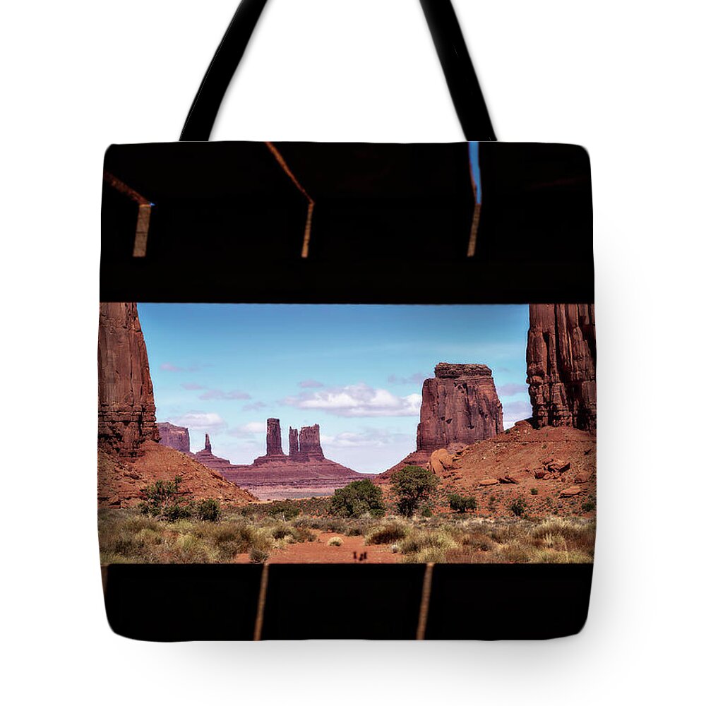 America Tote Bag featuring the photograph Window into Monument Valley by Eduard Moldoveanu