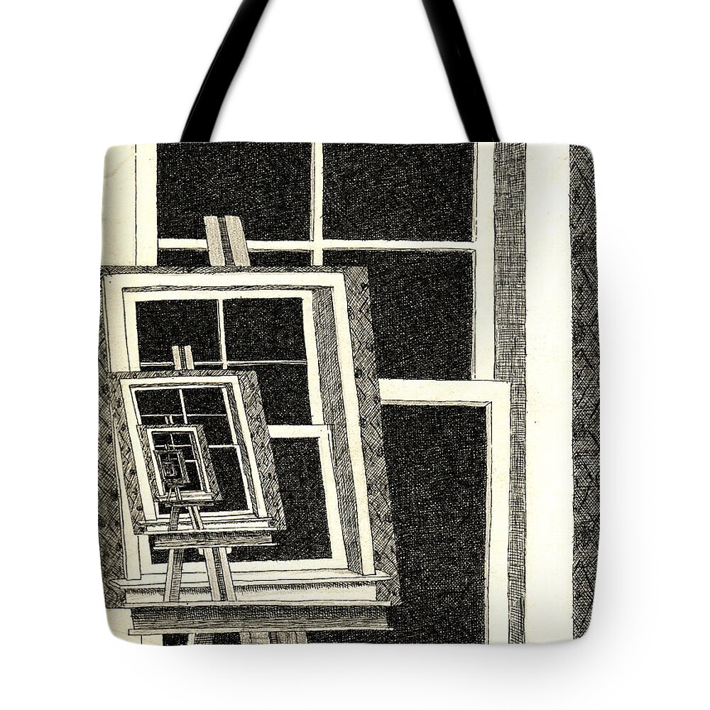 Windows Tote Bag featuring the painting Windows by Arthur Barnes
