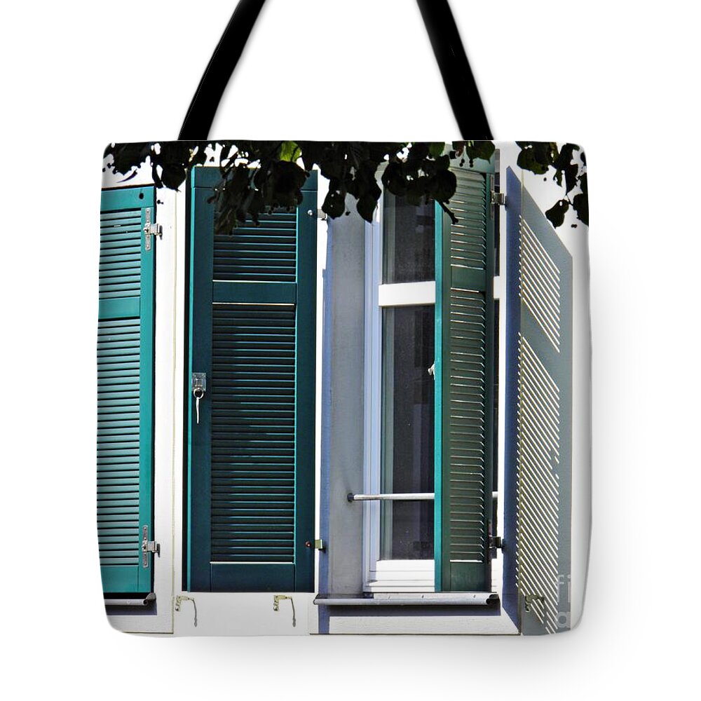 Window Tote Bag featuring the photograph Windows in Biebrich 1 by Sarah Loft