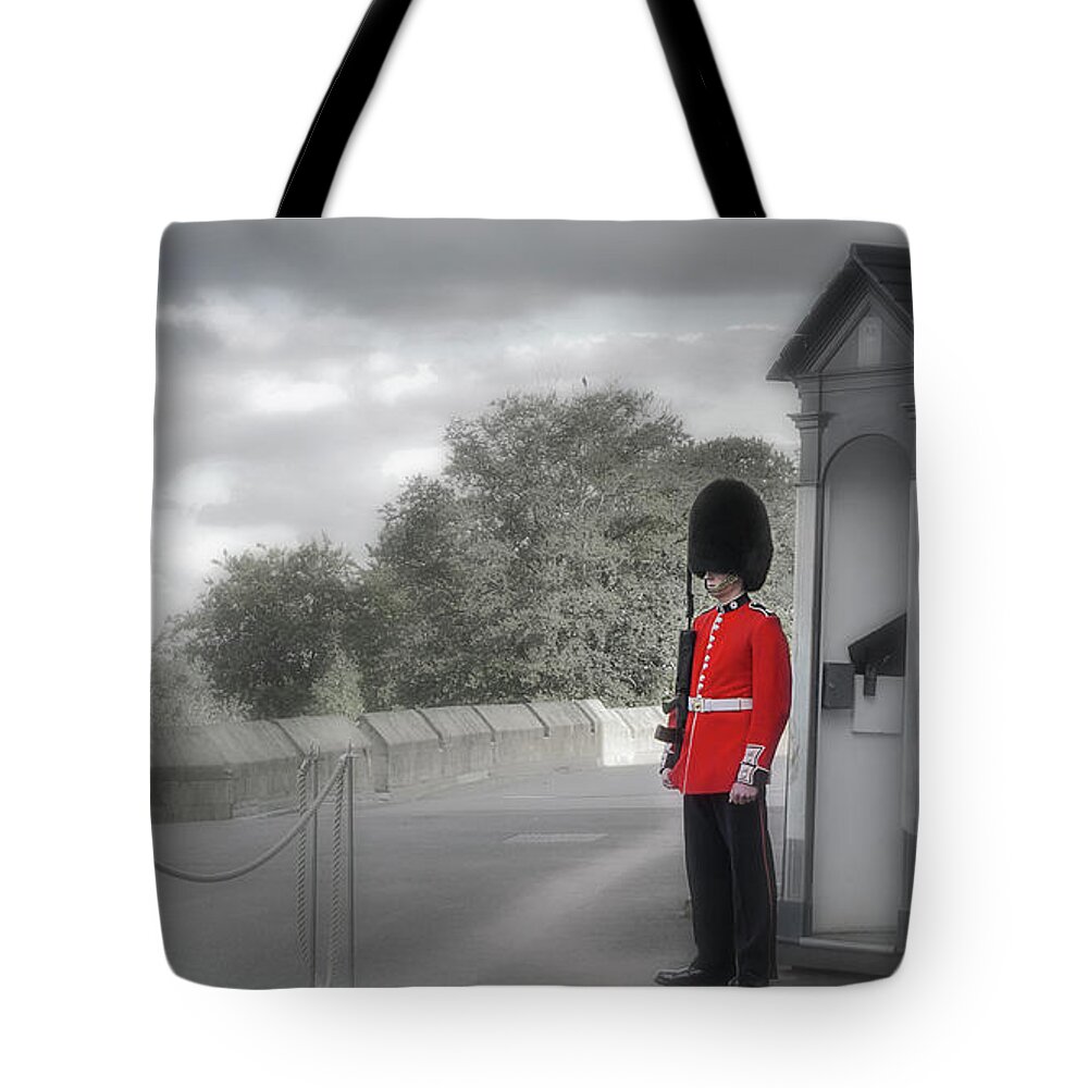 Royal Guard Tote Bag featuring the photograph Windsor Castle Guard by Joe Winkler