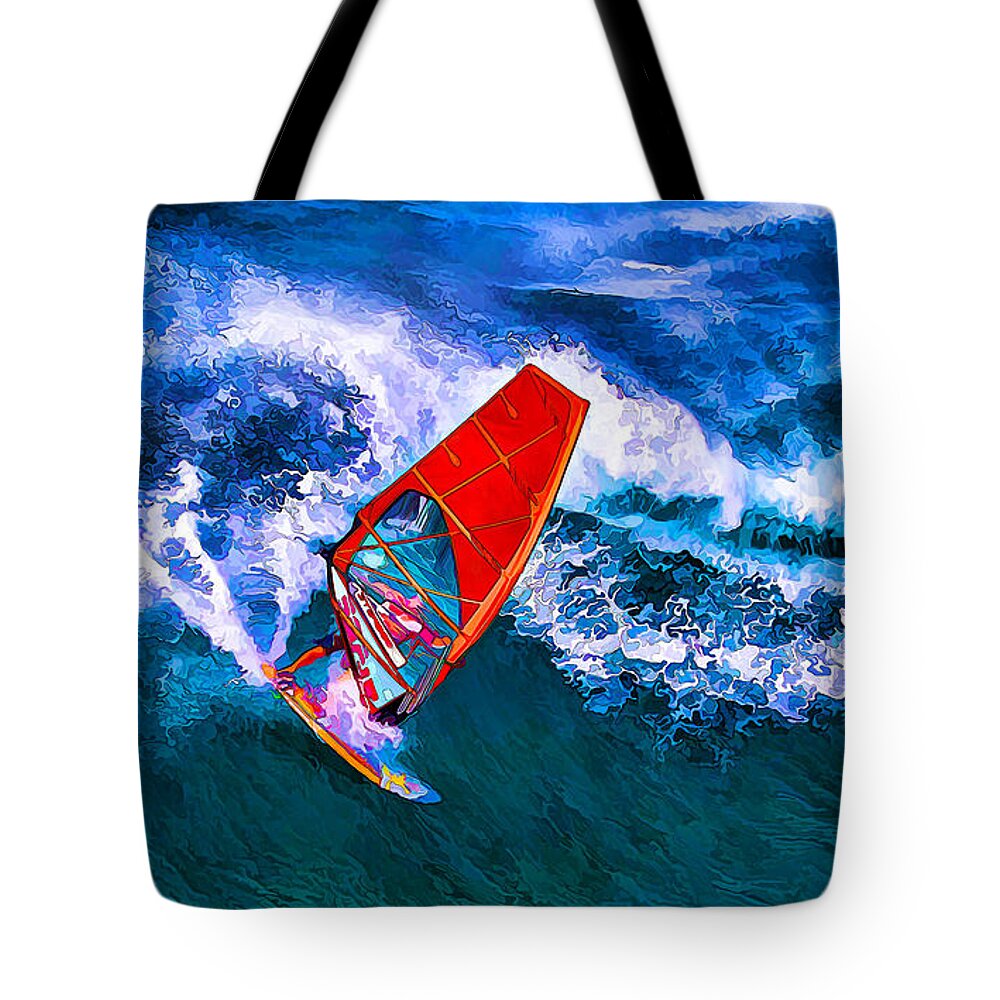 Windsurfer Tote Bag featuring the photograph Windsurfer Joy by ABeautifulSky Photography by Bill Caldwell