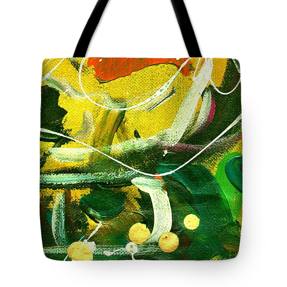 Abstractabstract Tote Bag featuring the painting Windswept V by Angela L Walker